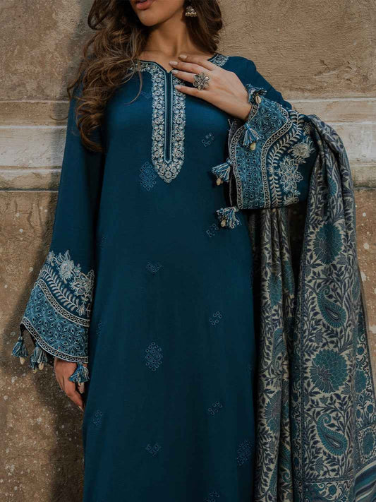 Luxury Dhanak Embroidered Dress Design for Women