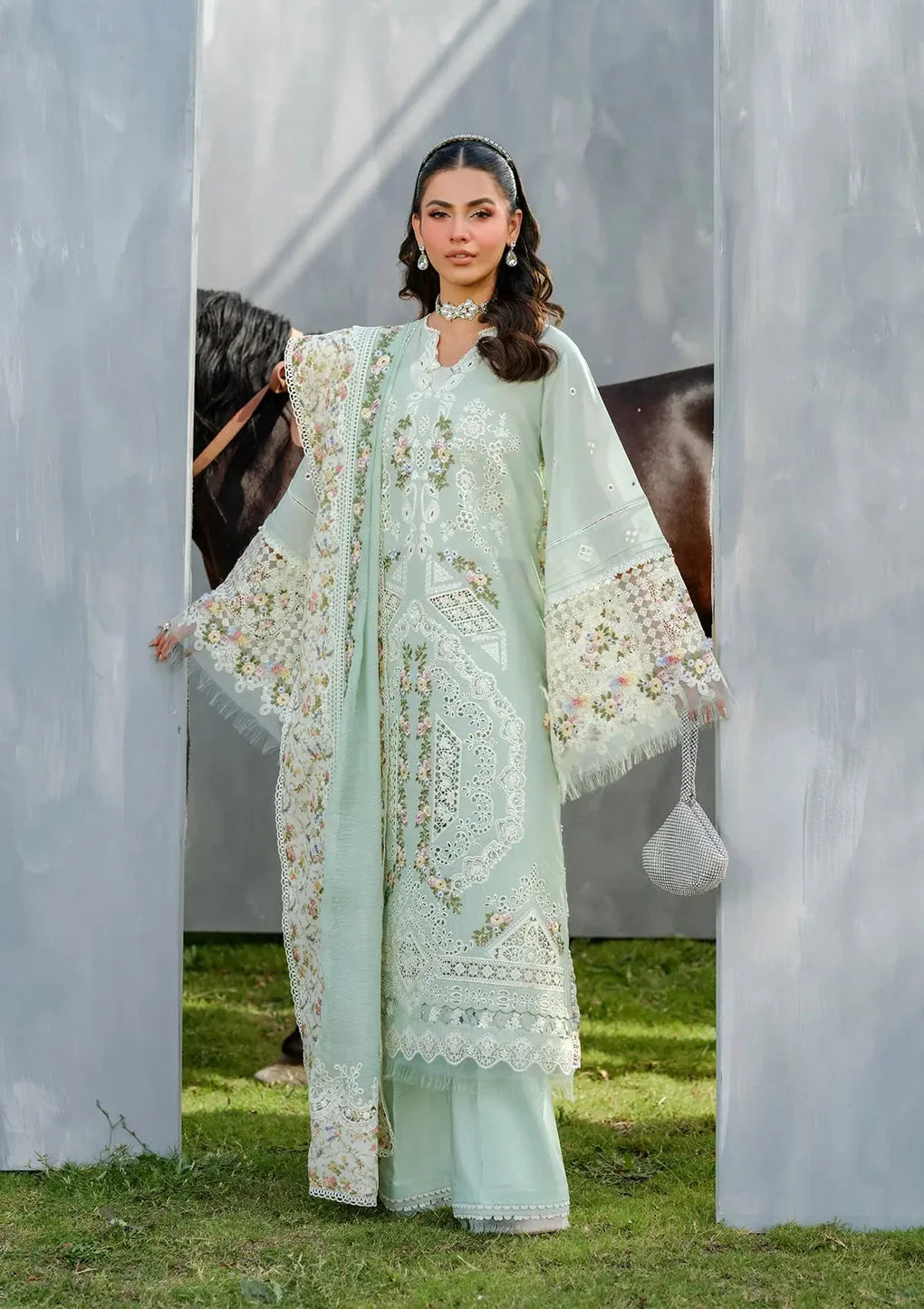 3-Piece Embroidered Lawn Dress Design for Summer Collection 2026