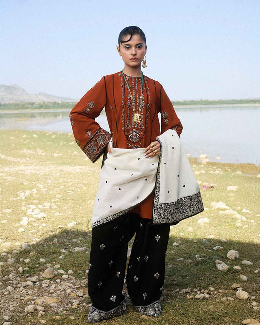 3 Piece Unstiched Embroidery Dhanak