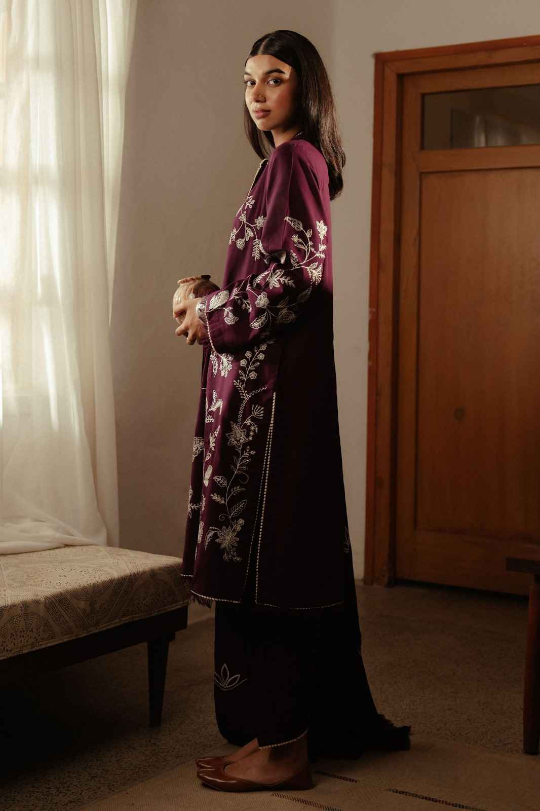 3 Piece Unstiched Embroidery Dhanak