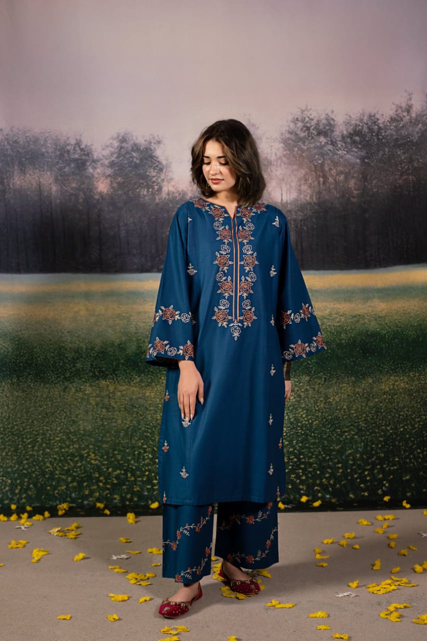 2 Piece Unstiched Embroidery Dhanak