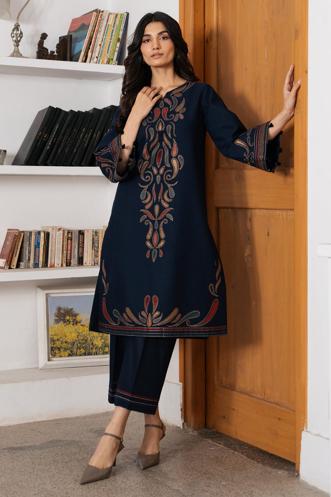 2 Piece Unstiched Embroidery Dhanak