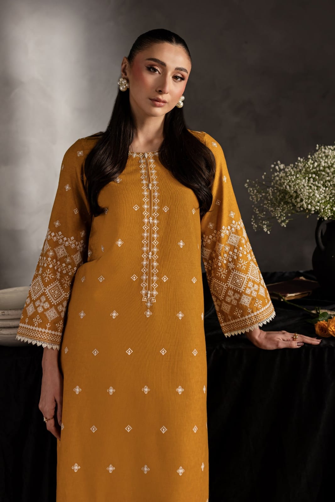 2 Piece Unstiched Embroidery Dhanak