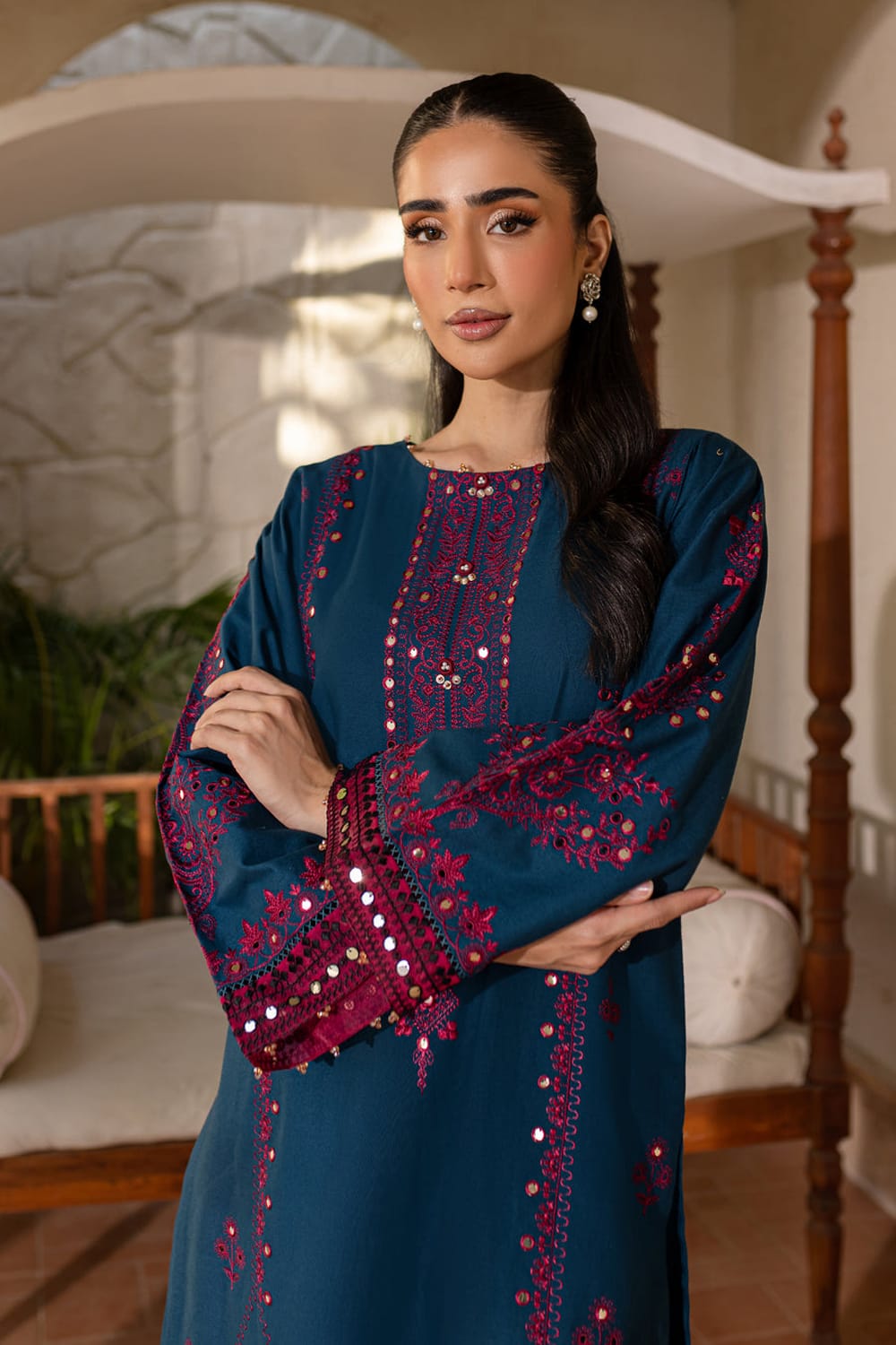 2 Piece Unstiched Embroidery Dhanak