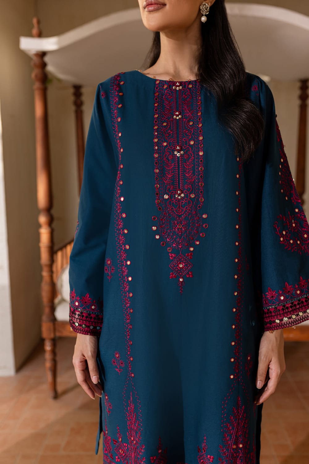 2 Piece Unstiched Embroidery Dhanak