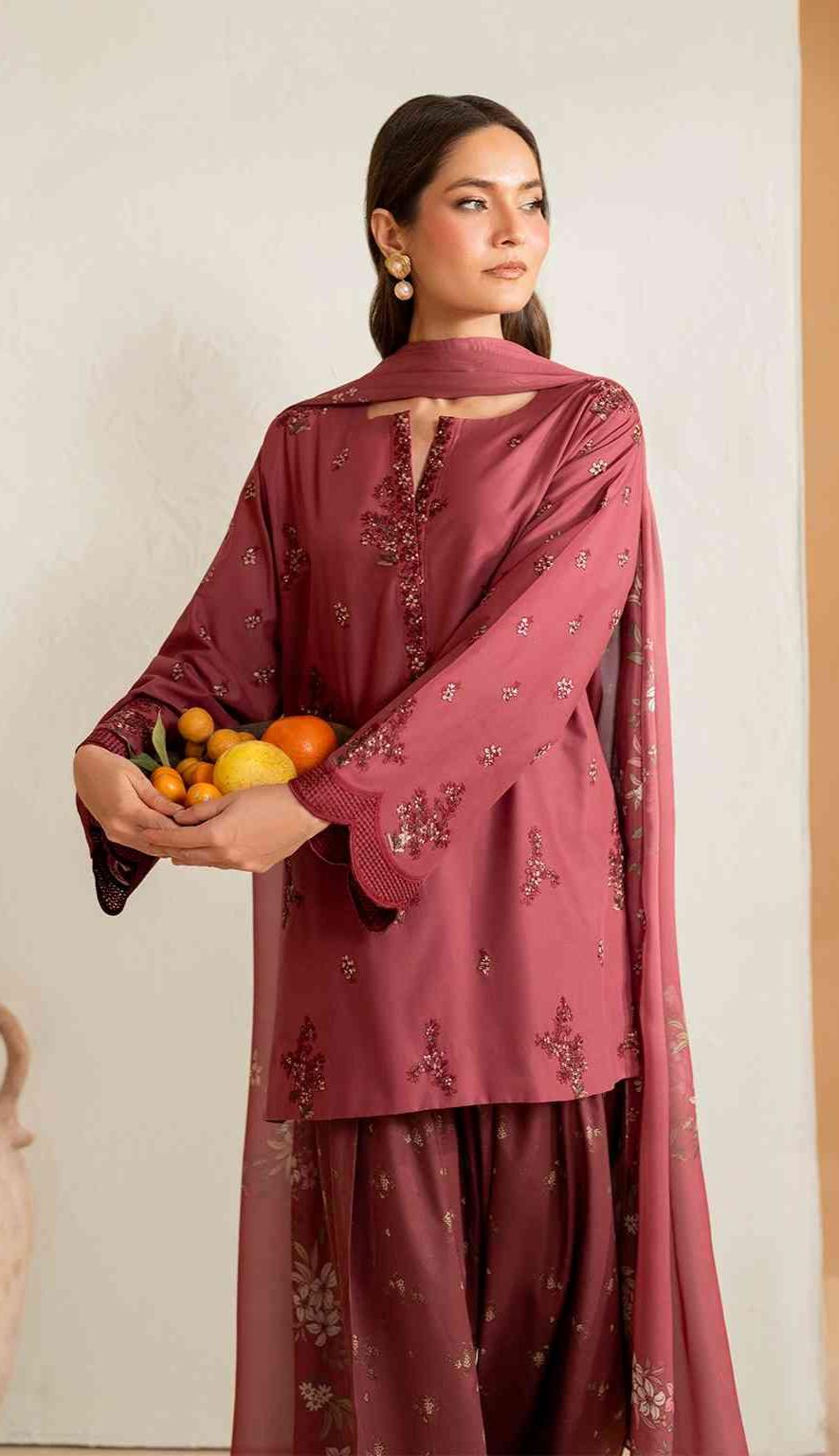 3 Piece Unstiched Embroidery Dhanak