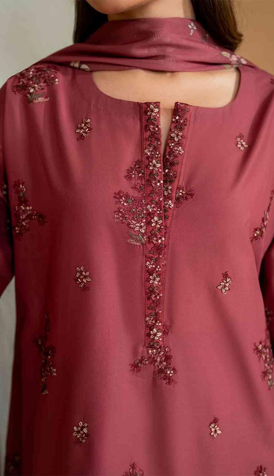 3 Piece Unstiched Embroidery Dhanak