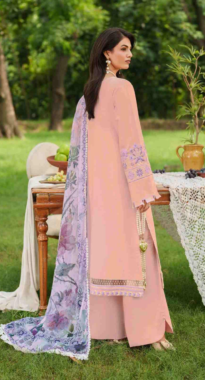 3 Piece Unstiched Embroidery Dhanak