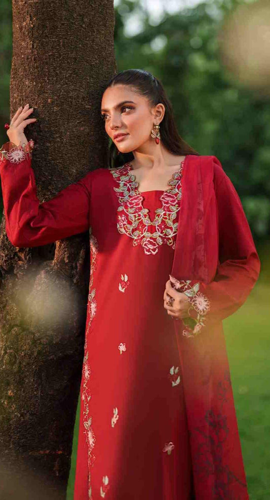 3 Piece Unstiched Embroidery Dhanak