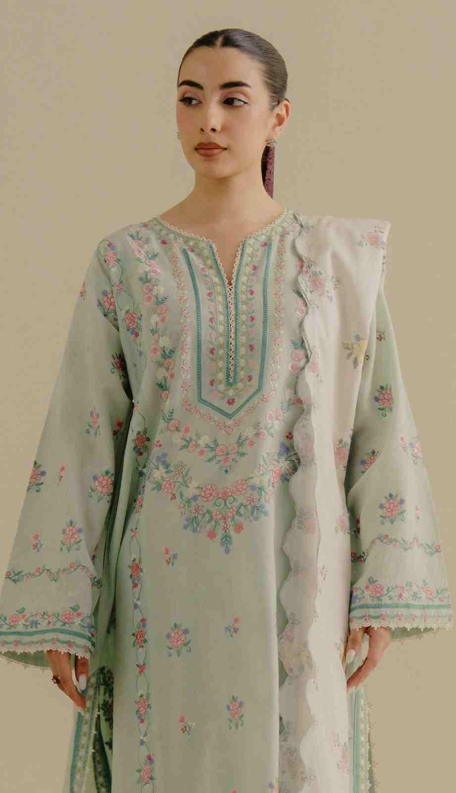 3 Piece Unstiched Embroidery Dhanak