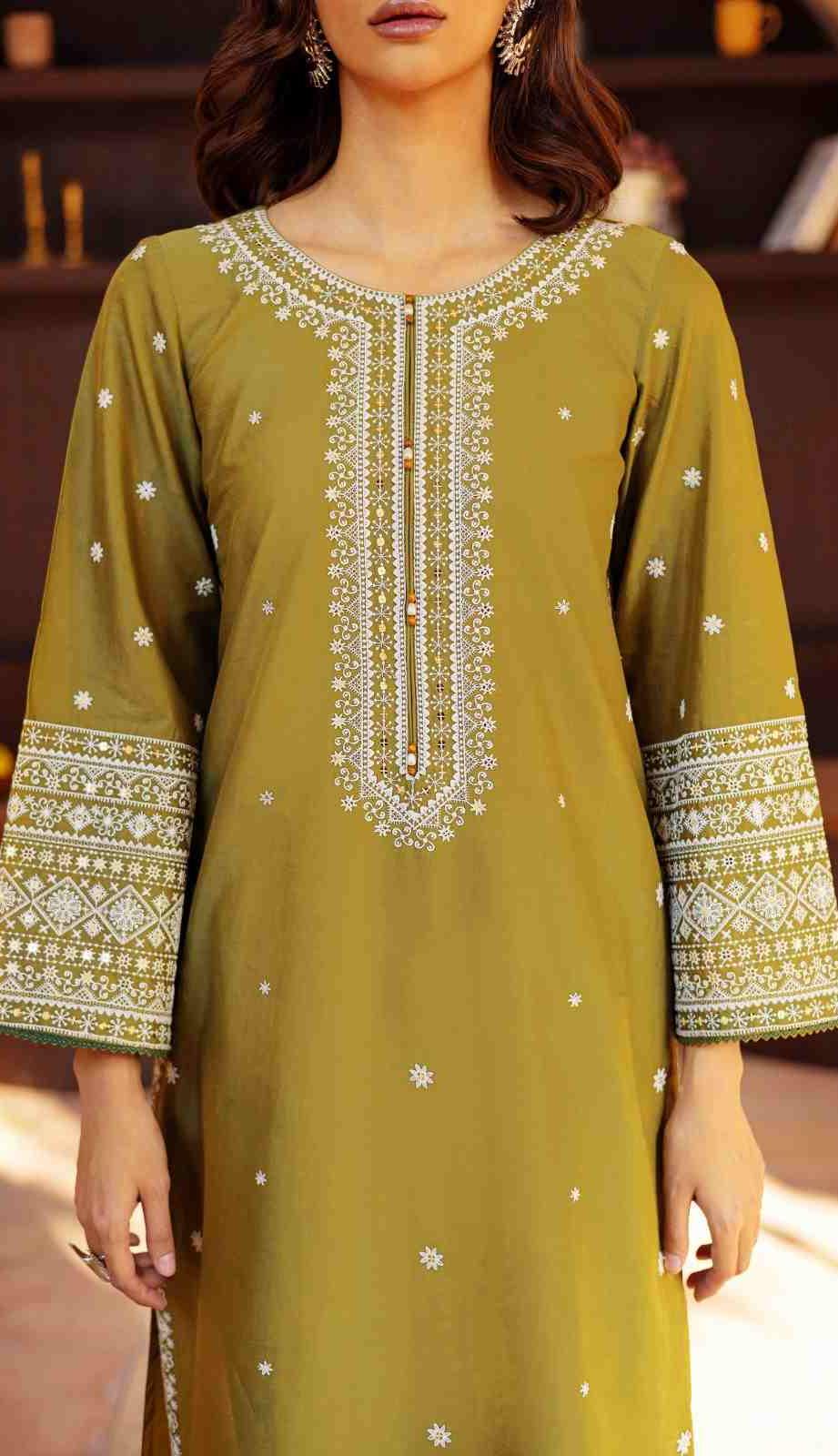 3 Piece Unstiched Embroidery Dhanak