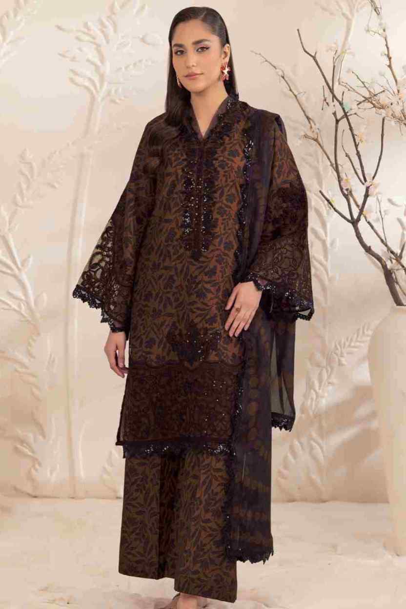 3 Piece Unstiched Embroidery Dhanak