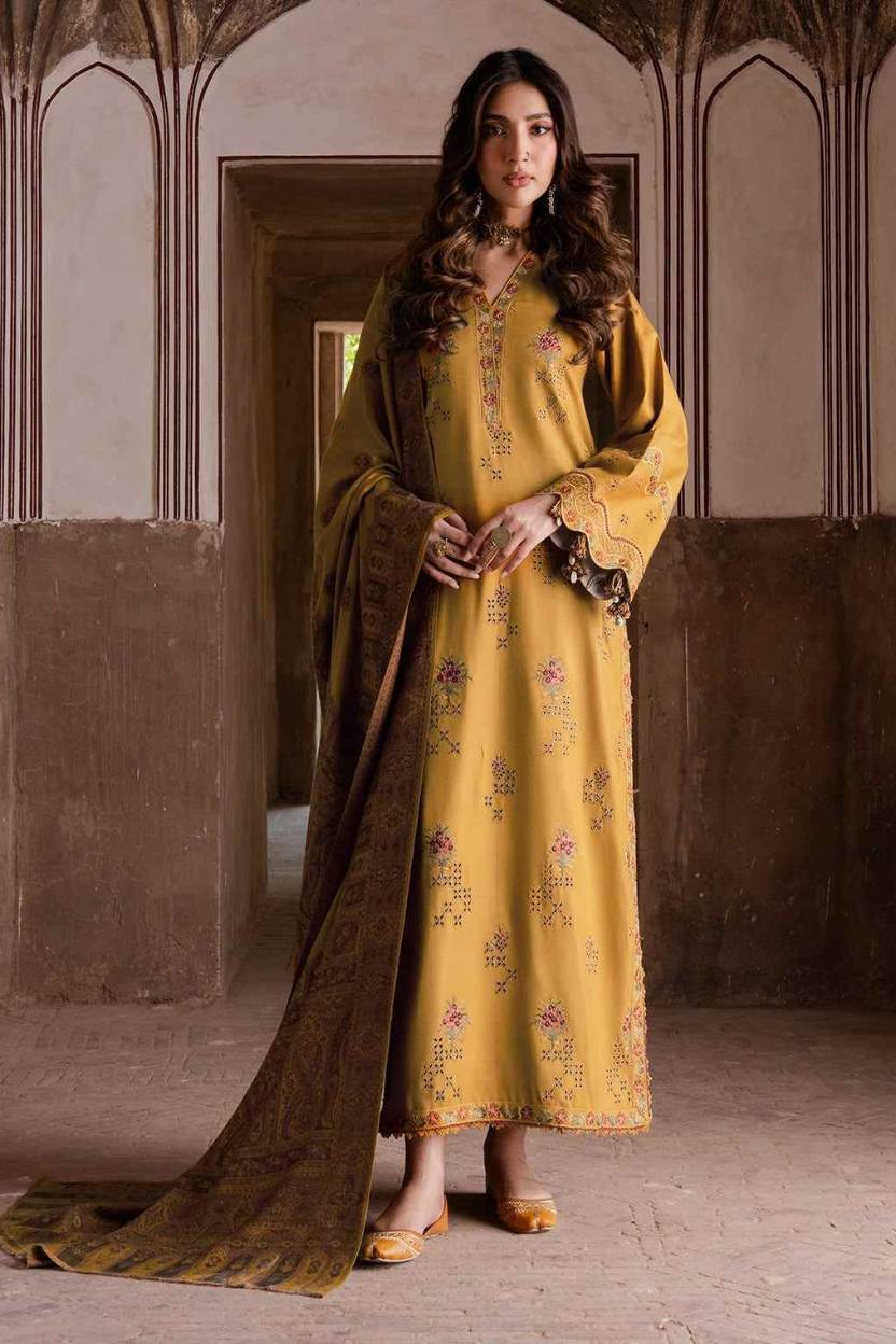 3 Piece Unstiched Embroidery Dhanak