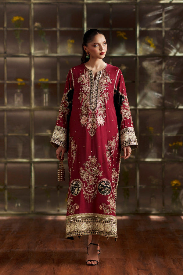 Kaftan MAROON SILK TP-3022A