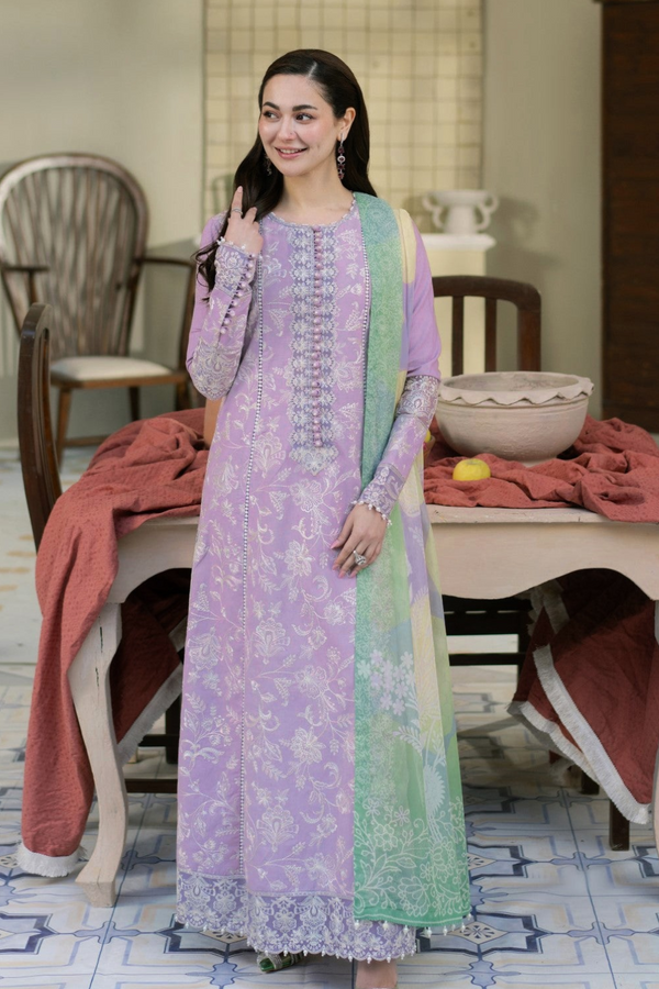 MARYUM & MARIA| EMBROIDERED PREMIUM LAWN | UNSTITCH | 3PC | SI - F - 6131