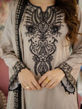 3-Piece Embroidered Lawn Outfit with Bamber Sahfoon Dupatta