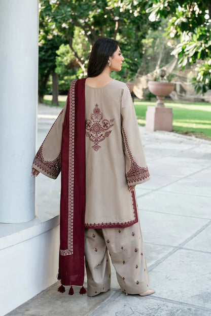 3-Piece Dress Design in Lawn Premium Fabric with Bamber Sahfoon Dupatta