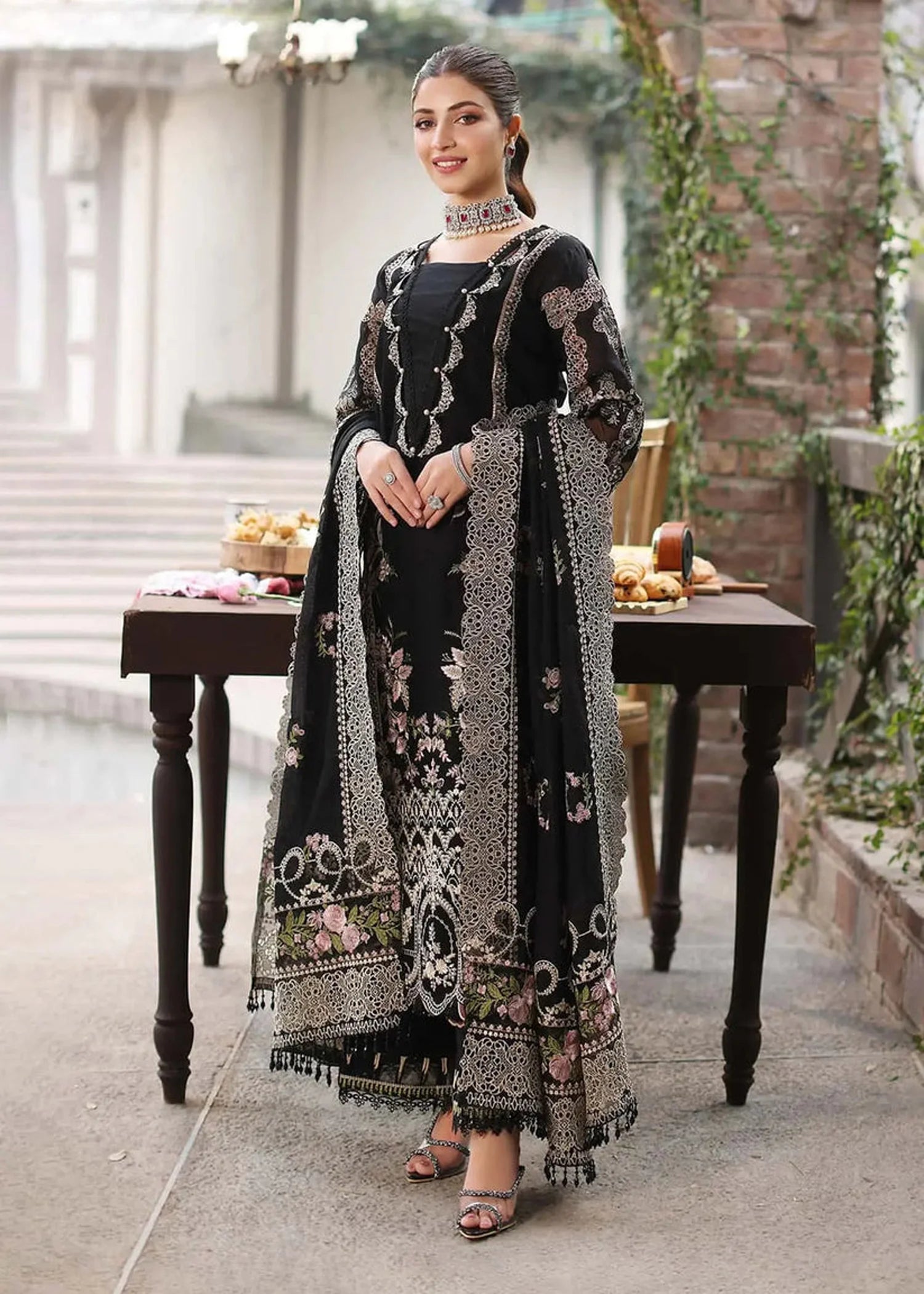 Trending Luxury Dress Design for Women Summer Collection with Premium Lawn Fabric and Beautiful Embroidery Pattern