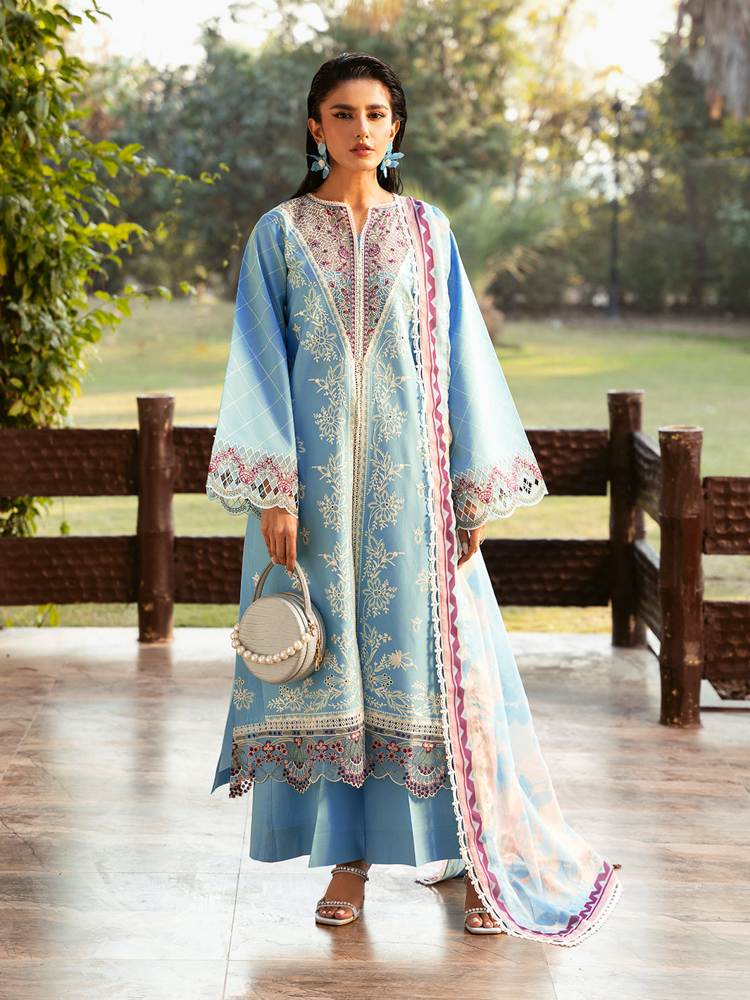 The Light Blue | Embroidered Eid Collection