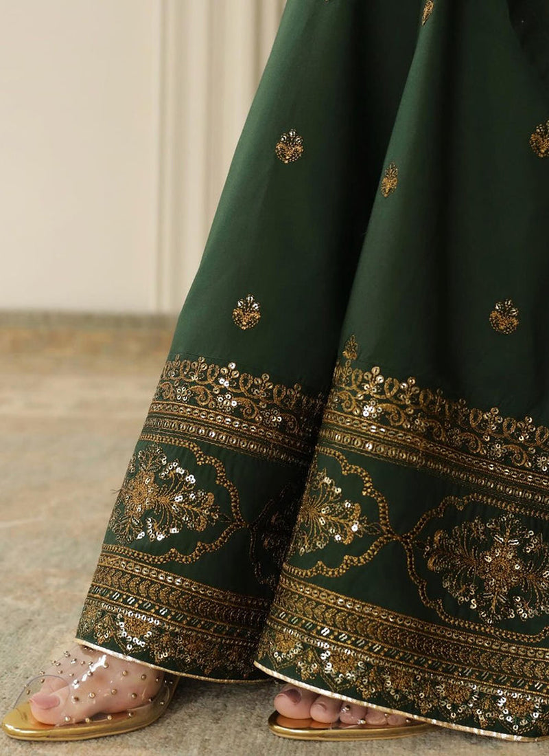 The Bottle Green | Embroidered Eid Collection
