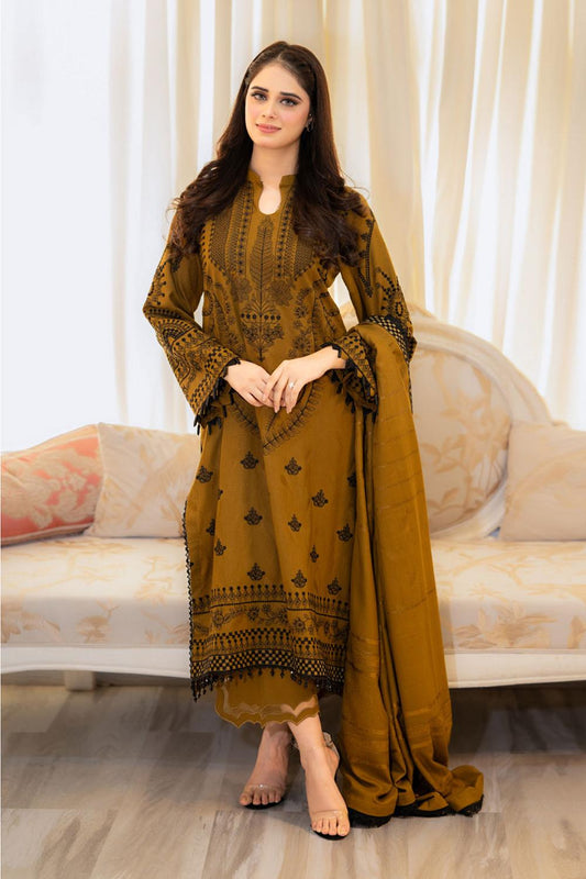 3 Piece Unstiched Embroidery Dhanak