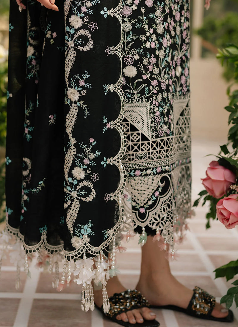 3-Piece Embroidered Lawn Dress with Premium Khadi Net Dupatta