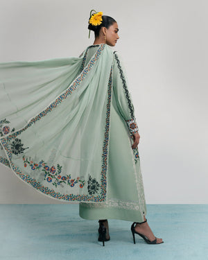 Embroidered Dhanak Shirt
