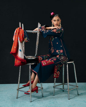 Embroidered Dhanak Shirt