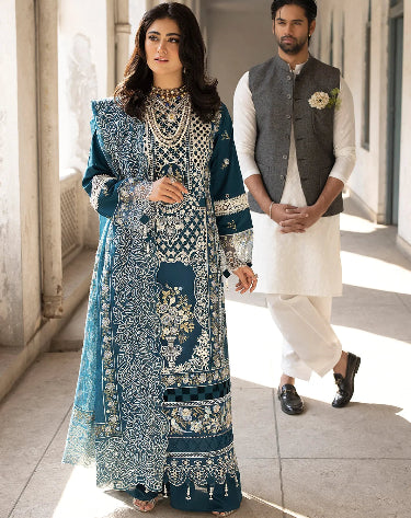 Premium Traditional Lawn embroidered Dress for Women Summer Clothing in Pakistan