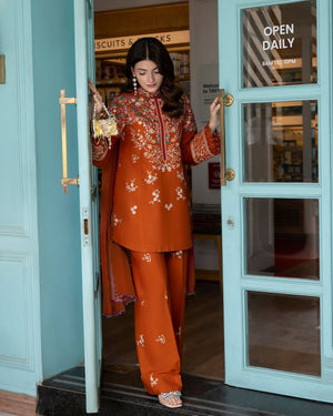 Embroidered Dhanak Shirt