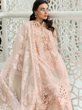 3-Piece Embroidered Lawn Dress in Peach Color with Printed Sahfoon Dupatta