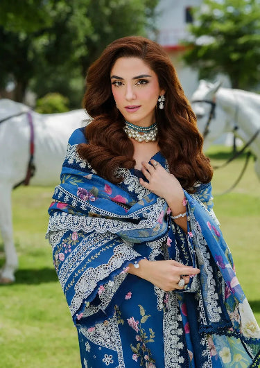Luxury Outfit in Lawn Fabric with Elegant Embroidery for Summer Collection 2026