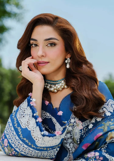 Luxury Outfit in Lawn Fabric with Elegant Embroidery for Summer Collection 2026