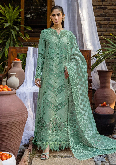 Premium Embroidered Dress Design with Premium Lawn Fabric with Beautiful Khaadi Net Dupatta