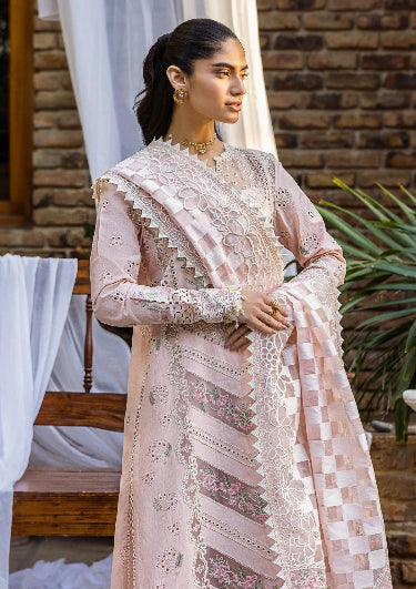 Premium Embroidered Dress Design with Premium Lawn Fabric with Beautiful Khaadi Net Dupatta