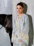 Gray Color Embroidered Lawn Dress with Premium Printed Chiffon Dupatta