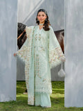 Light Green Lawn Embroidered Dress with Premium Khadi net Dupatta