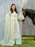 Light Green Lawn Embroidered Dress with Premium Khadi net Dupatta