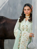Light Green Lawn Embroidered Dress with Premium Khadi net Dupatta