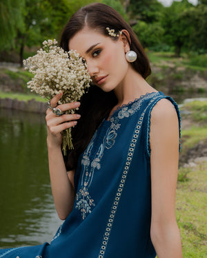 Embroidered Dhanak Shirt