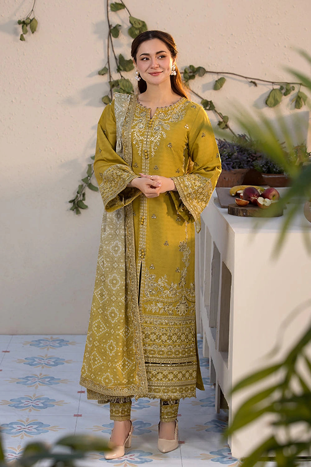 3 Piece Unstiched Embroidery Dhanak