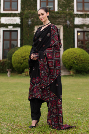 Embroidered Dhanak Shirt