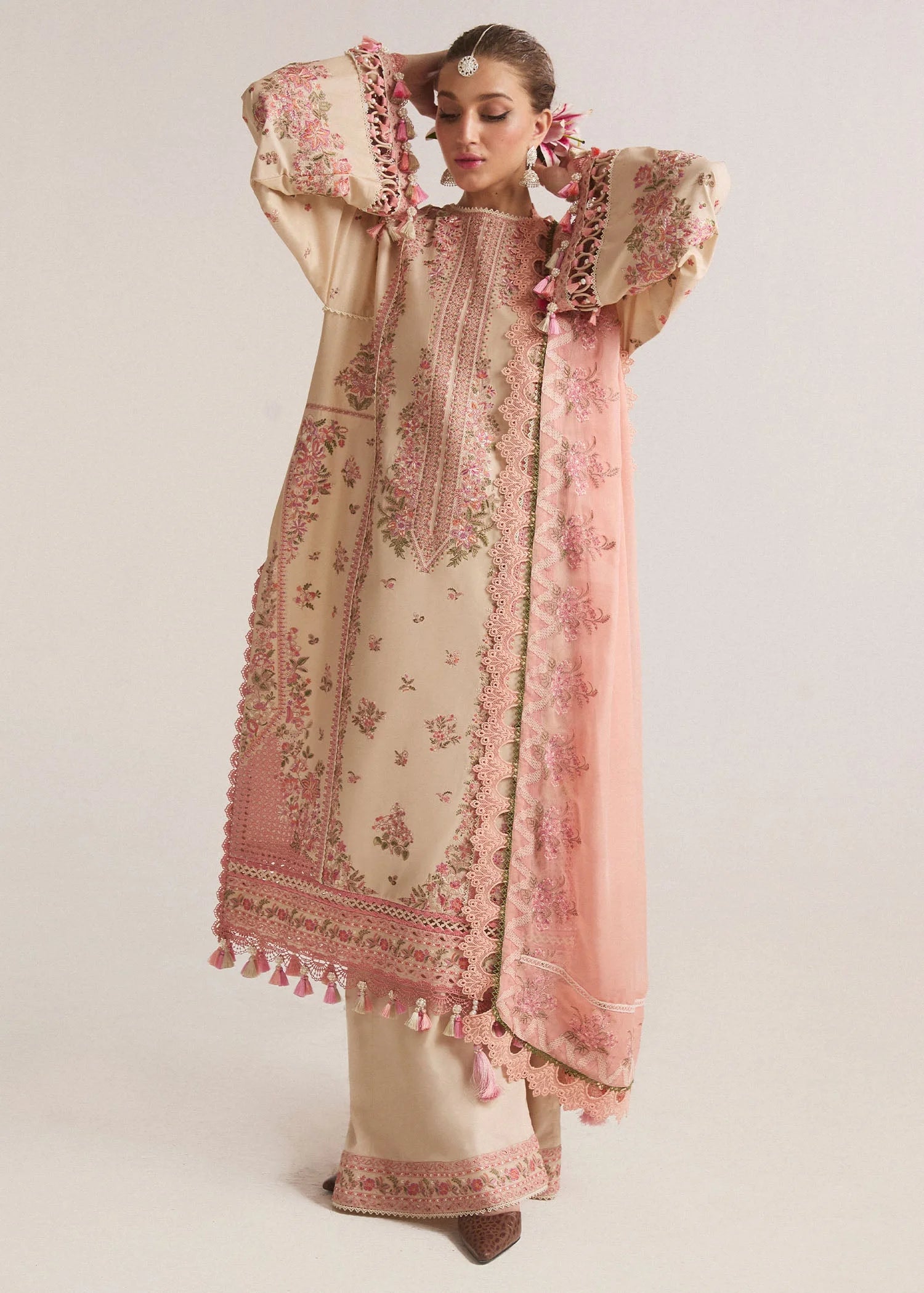 Premium Lawn Embroidered Dress Design with Premium Khadi net Dupatta for Summer Collection 2026