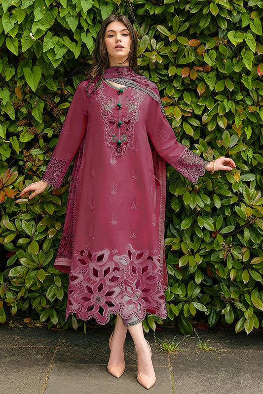 Tea Pink 3-Piece Embroidered Lawn Dress Desifgn for Summer Collection 2026