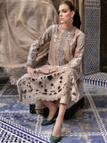 3-Piece Embroidered Brown Earth Tone Lawn Outfit with Premium Chiffon Dupatta