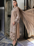 3-Piece Embroidered Brown Earth Tone Lawn Outfit with Premium Chiffon Dupatta