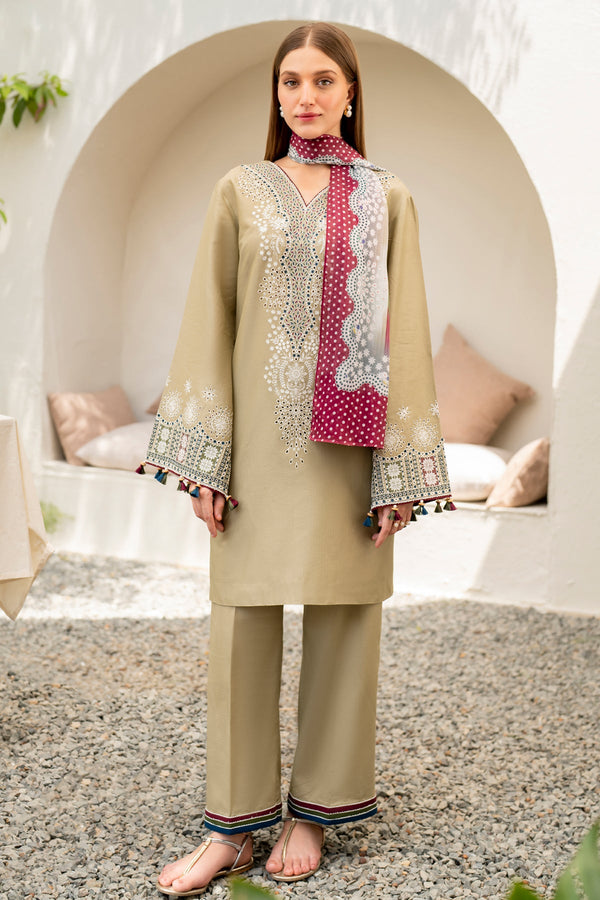 JAZMIN | DHANAK | Embroidery | Unstitch | 3PC | SI - F - 64