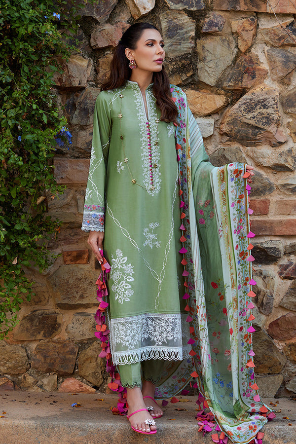 NIDA AZWER | DHANAK | Embroidery | Unstitch | 3PC | SI - F - 69