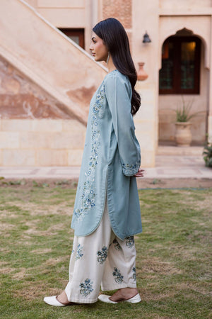 Embroidered Dhanak Shirt