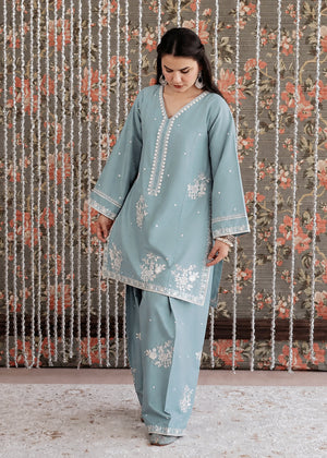 Embroidered Dhanak Shirt